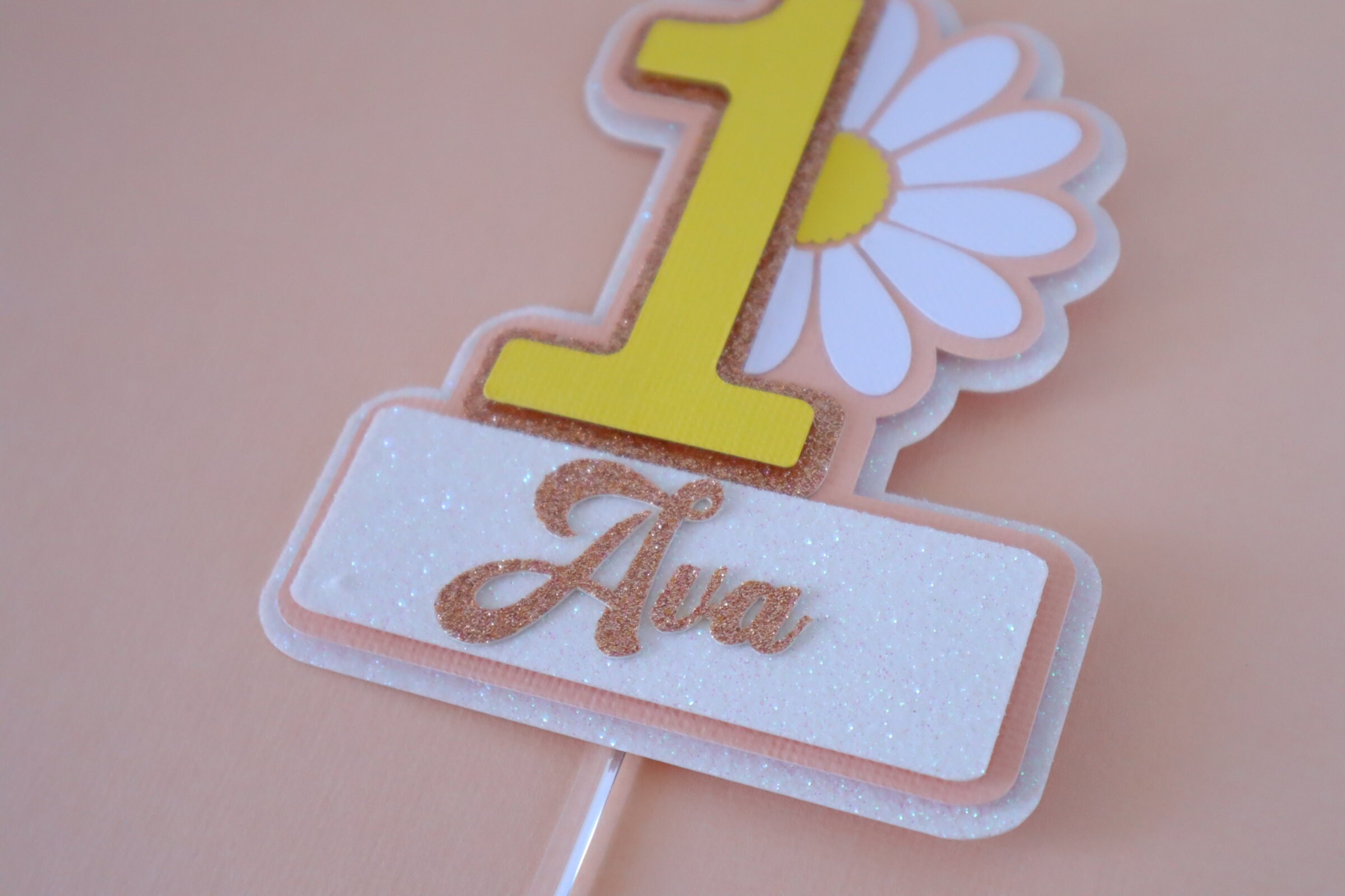 Daisy Cake Topper Groovy One Birthday Party. Custom Birthday Cake ...