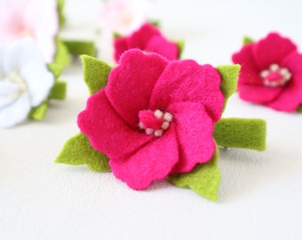 Hibiscus Hair Clip. Beach Flower Girl. Aloha First Birthday.  Tiki Hair Flower For Luau/Hawaiian Wedding. Tropical Alligator Hair Clips.