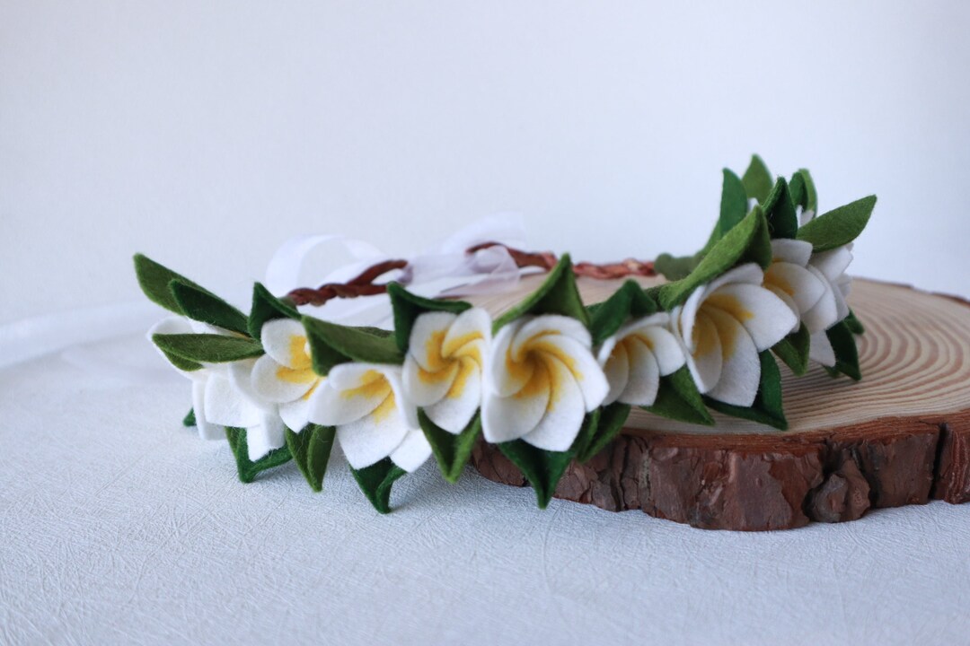 Plumeria Flower Crown for a Tropical Flower Girl Hawaiian Etsy Australia