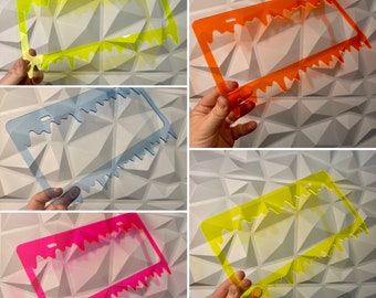 Slime Ooze License Plate Frame Cover - Car Show - JDM Plate - Tuner Plate - Car Mods - Car Lover Gift - Unique Frame - Gift for Him - Custom