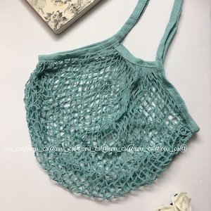Eco- Friendly - Reusable - Cotton Long Tote bag- Mesh Bag- Shoulder Bag- Grocery Bag- Produce bag - String Net Bag