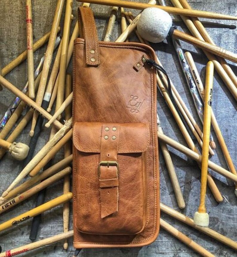 Leather Drum Stick Bag Etsy