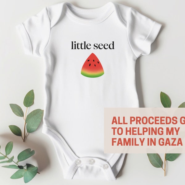 Watermelon bodysuit, Palestine baby bodysuit, fundraiser for family in Gaza