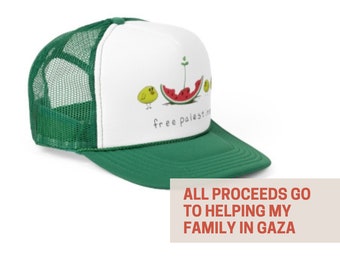 Free Palestine Trucker Hat, Fundraiser for Gaza family