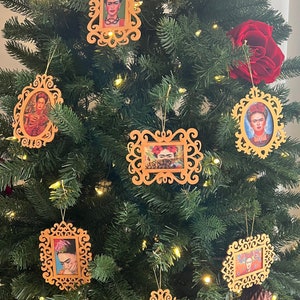 Frida K Inspired Portrait Ornament