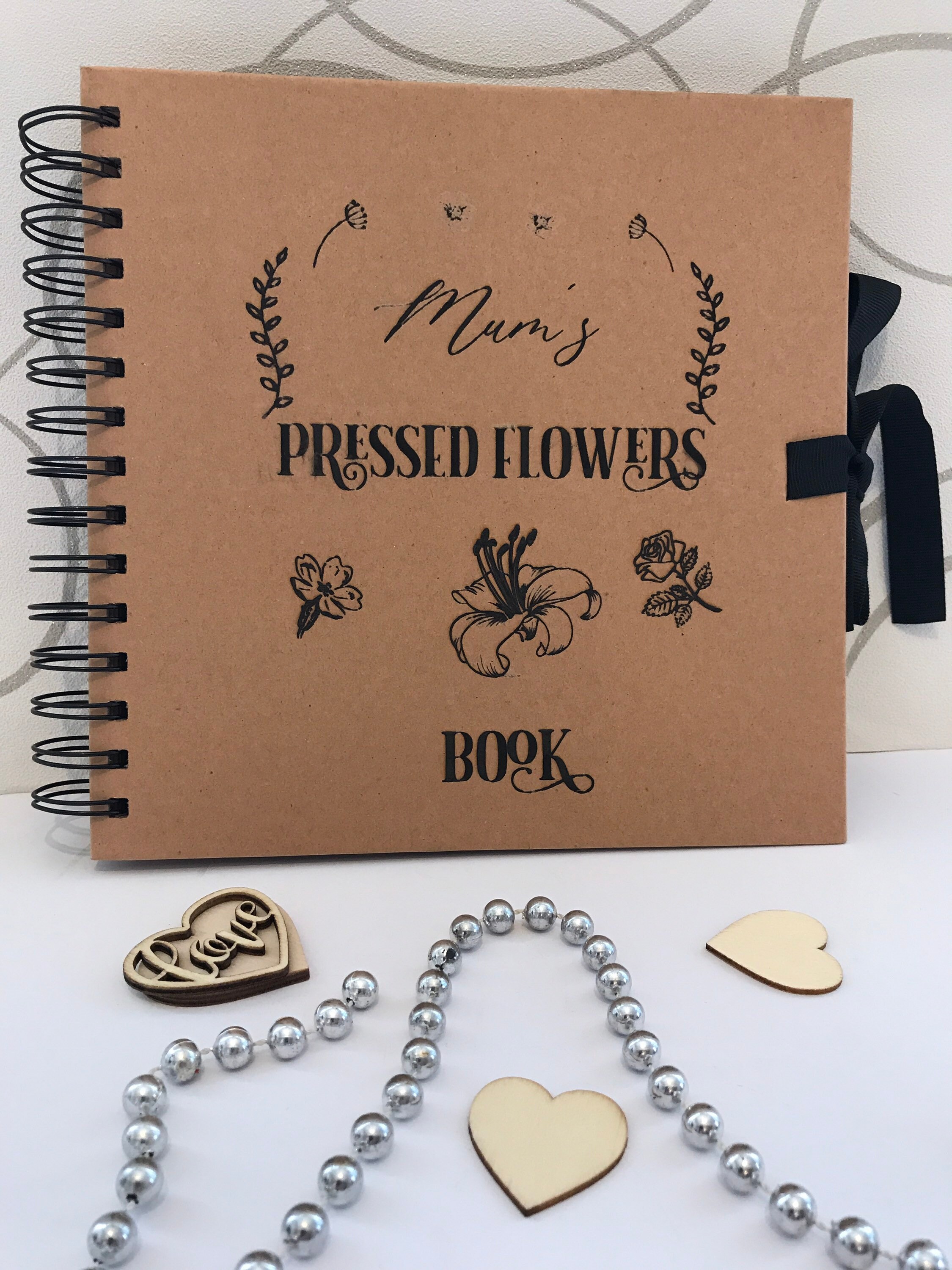 Personalised Pressed Flower Book Book to keep Pressed Flowers Etsy