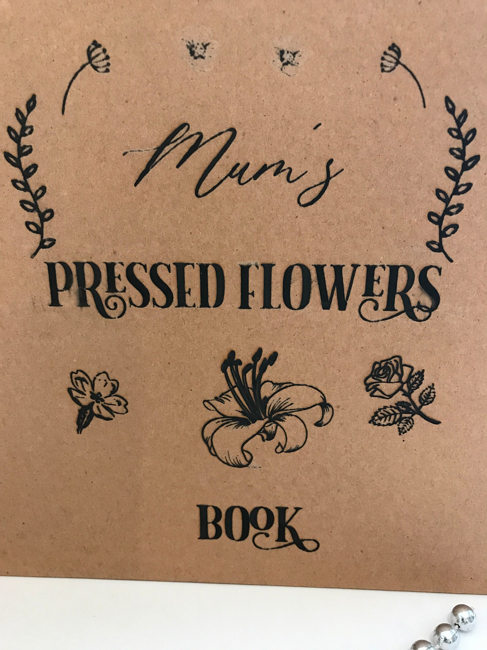 Personalised Pressed Flower Book Book to keep Pressed Flowers Etsy
