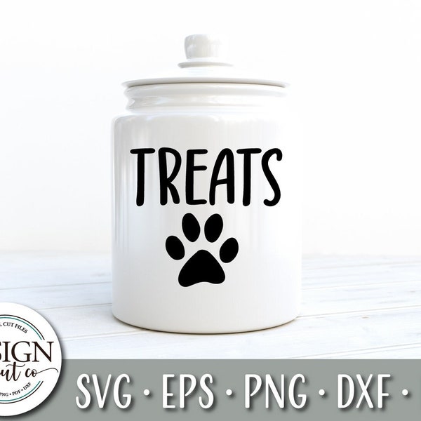 Treats Svg | Dog Treat Jar Svg | Dog Treat Svg | Ceramic Jar | Dog Paw Print Svg | Treat Jar Svg | Cookie jar Svg | Dog Treats Label