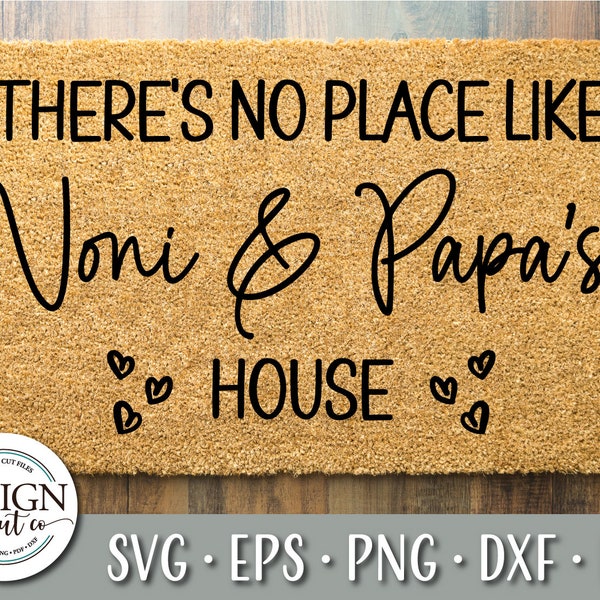There's No Place Like Noni And Papa's House | Noni And Papa Gift | Grandparent Gift | Noni And Papa's House Doormat | Noni Gift | Papa Gift