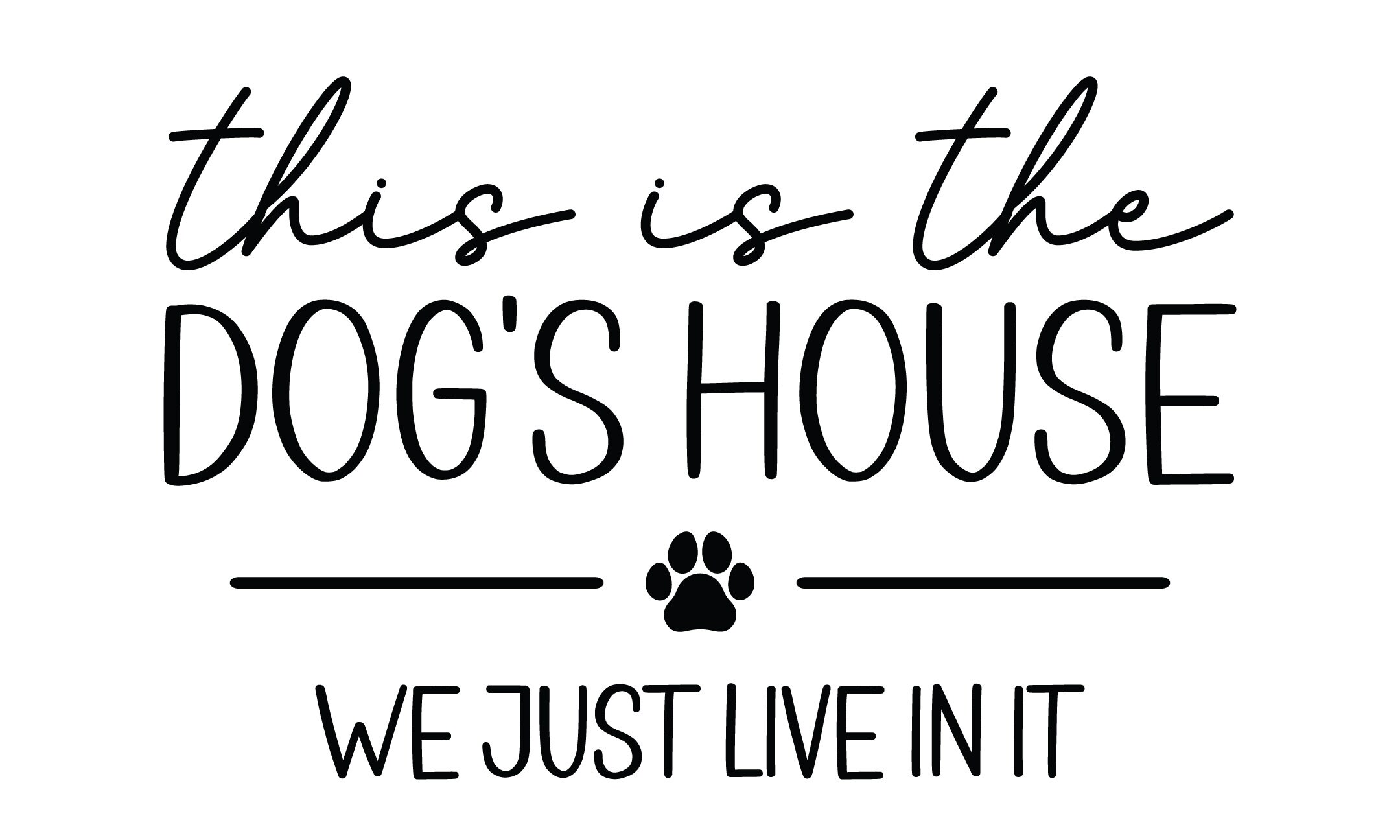 This is the Dogs House We Just Live in It Svg Dog Svg Dog Quote Svg