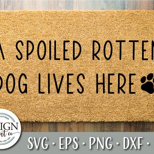 Deerts Targa In Alluminio 12,7x25,4 Cm - Scritta 'A Spoiled Rotten Dog Lives Here' Per Interni/Esterni