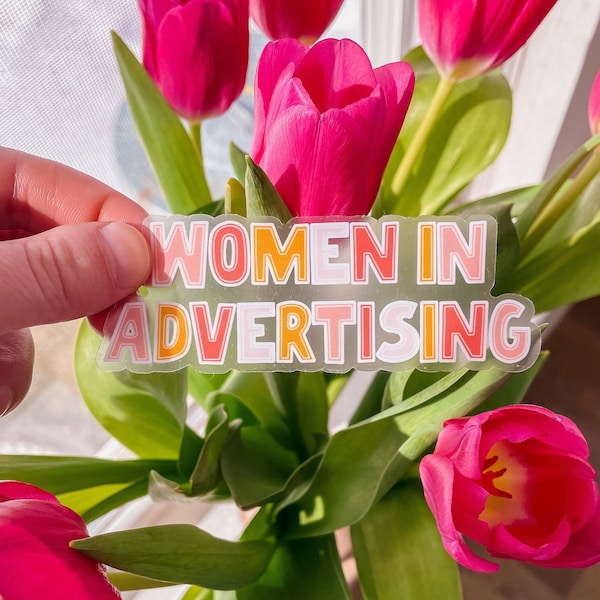 Women in Advertising Clear Sticker