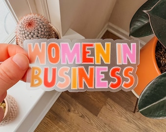 Women in Business Clear Sticker