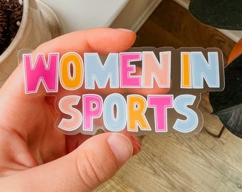 Women in Sports Clear Sticker