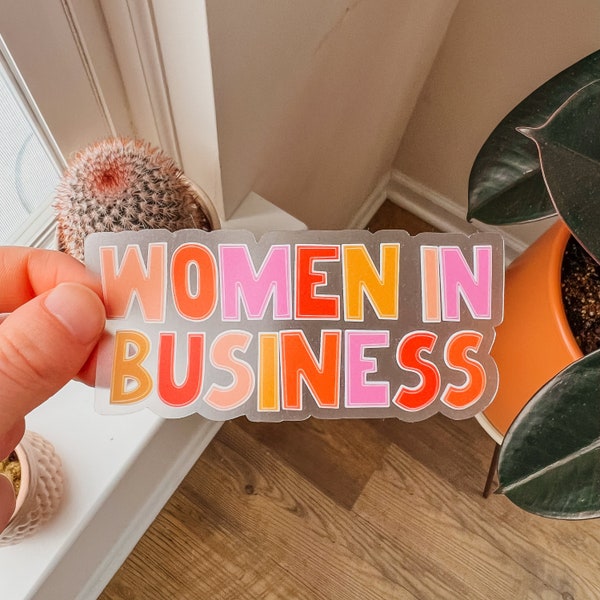 Women in Business Clear Sticker