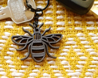 Honeybee Keychain / Manchester Bee Keyring