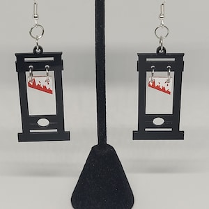 Guillotine Dangle Earrings: Renaissance Ren Faire Cosplay