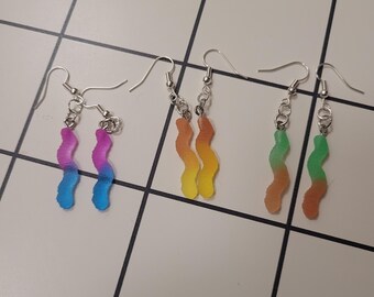 Gummiwurm Ohrringe: Kidcore Schmuck