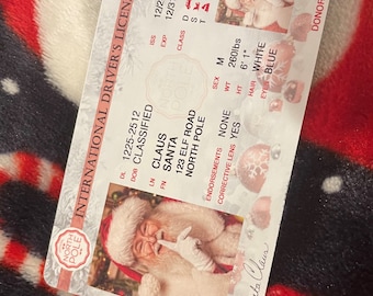 Realistic Santa Claus Driver's License