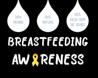 Breastfeeding Awareness Month Milk Drops, Teardrops, Organic, Breastfed PNG