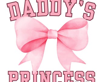 Daddy's Princess, Pink Coquette Bow, PNG
