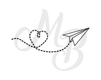 Download Airplane Heart Svg Etsy
