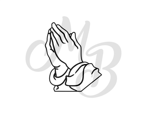 Download Praying Hands Outline Svg Faith Svg Jesus Svg Religious Etsy
