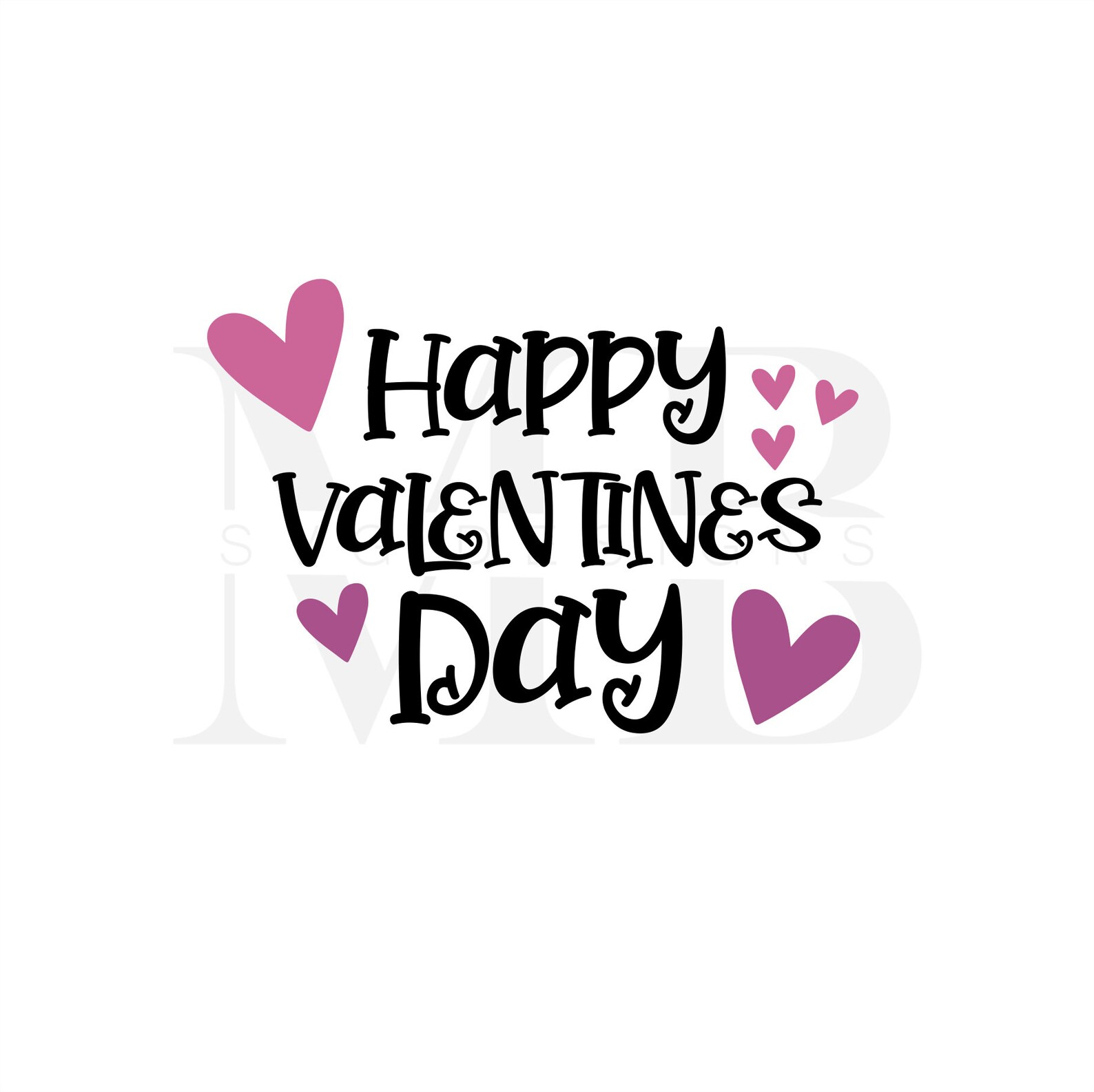 Feliz Día de San Valentín Svg Corazones SVG San Valentín | Etsy