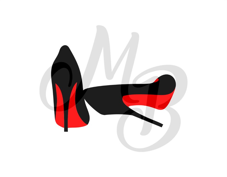 red bottom heels drawing