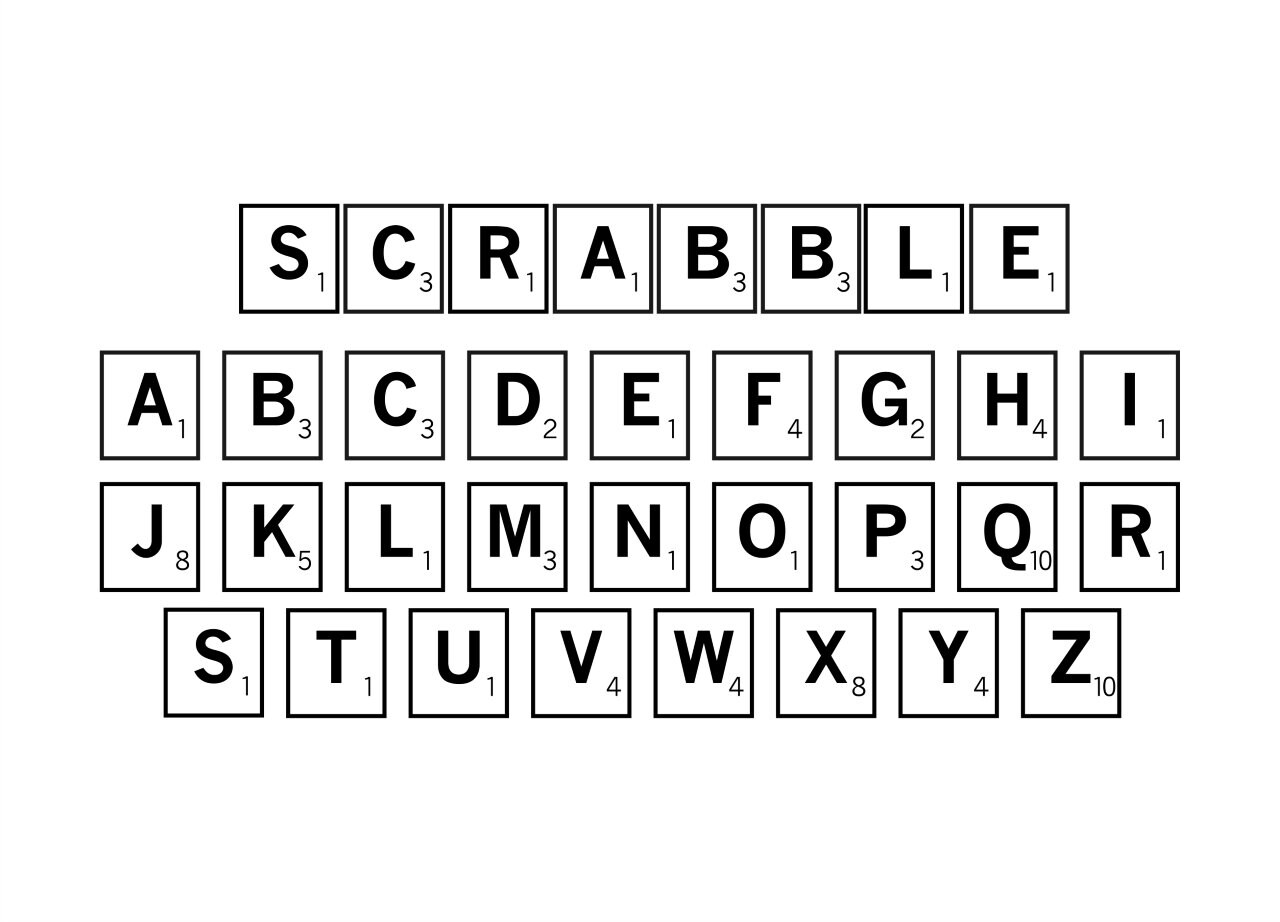 SCRABBLE TILES SVG Files Scrabble Tiles Svg Files for Cricut Etsy
