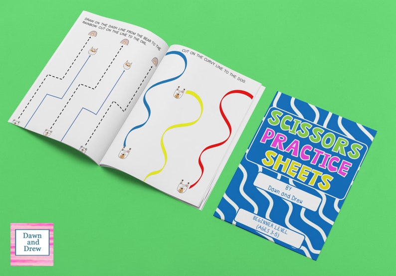 PRINTABLE Prek and Kindergarten Scissors Practice Sheets | Etsy