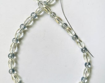Clear glass beads- 12 inch strand