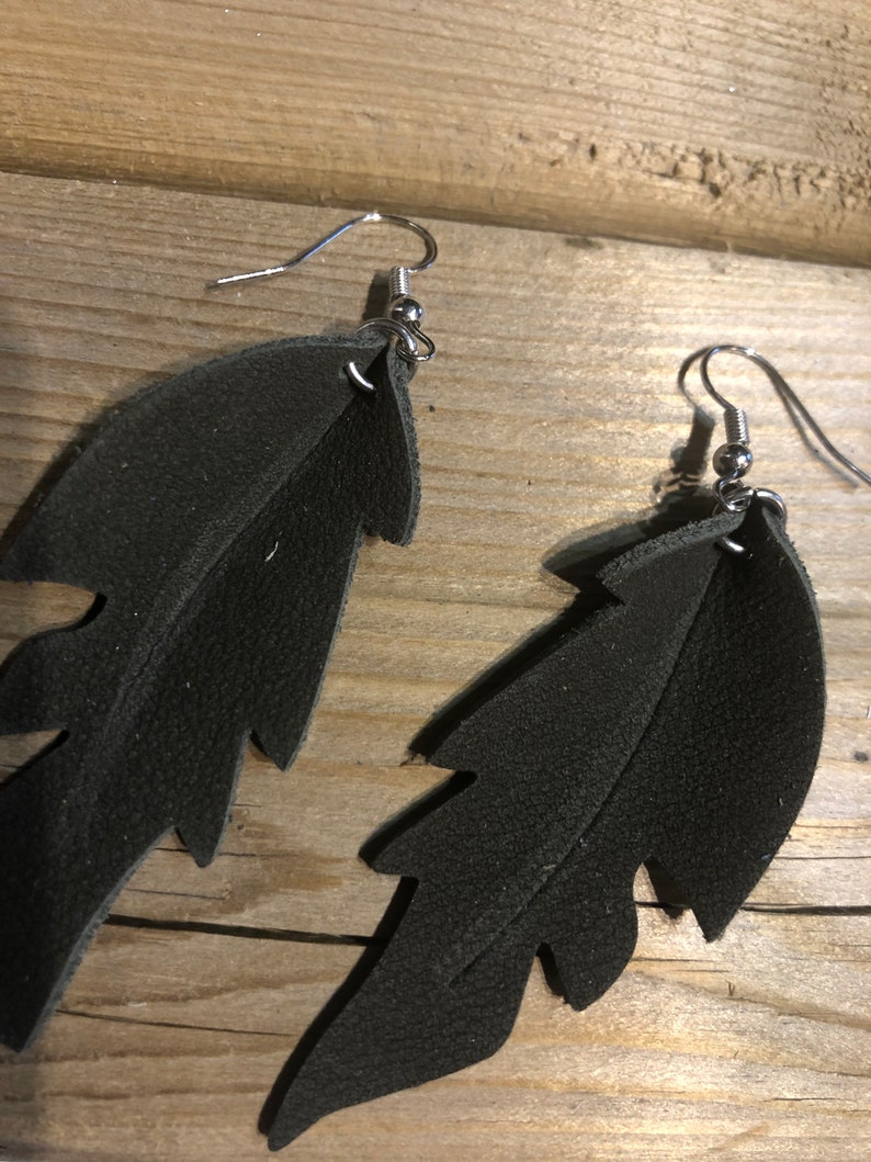 Handmade Leather \u201cJoanna Gaines\u201d style Earrings