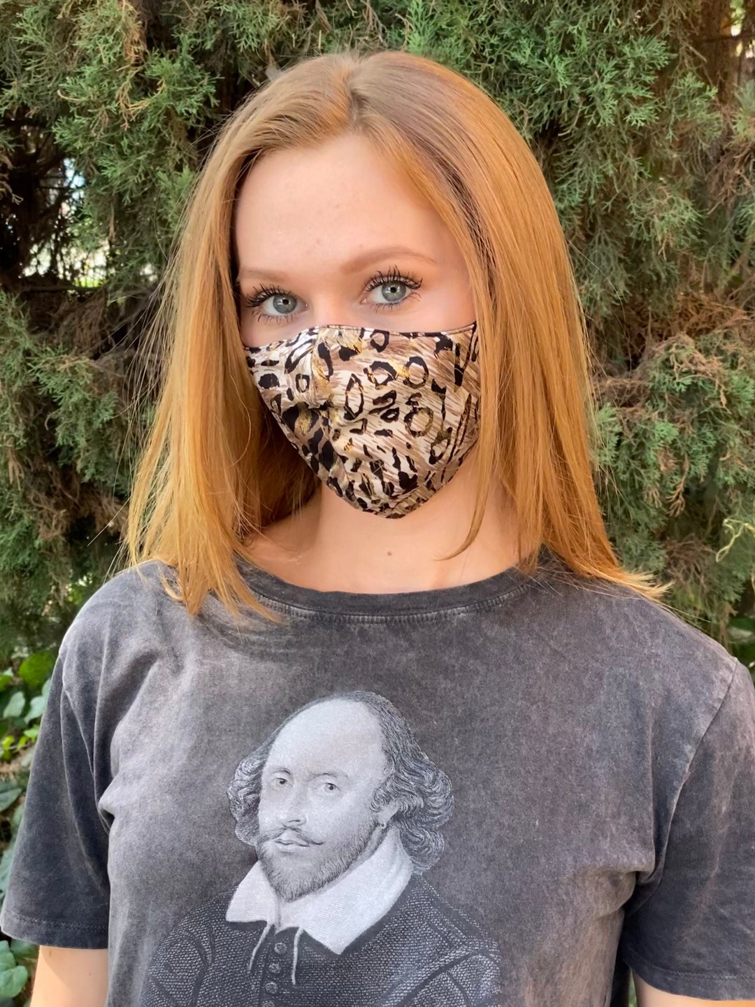 Stretchable Face Mask Cheetah Gold Print Mask With Inside Filter ...