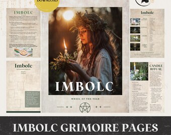 Imbolc & Brigid Celebration Guide: Wiccan Journal Workbook (PDF)