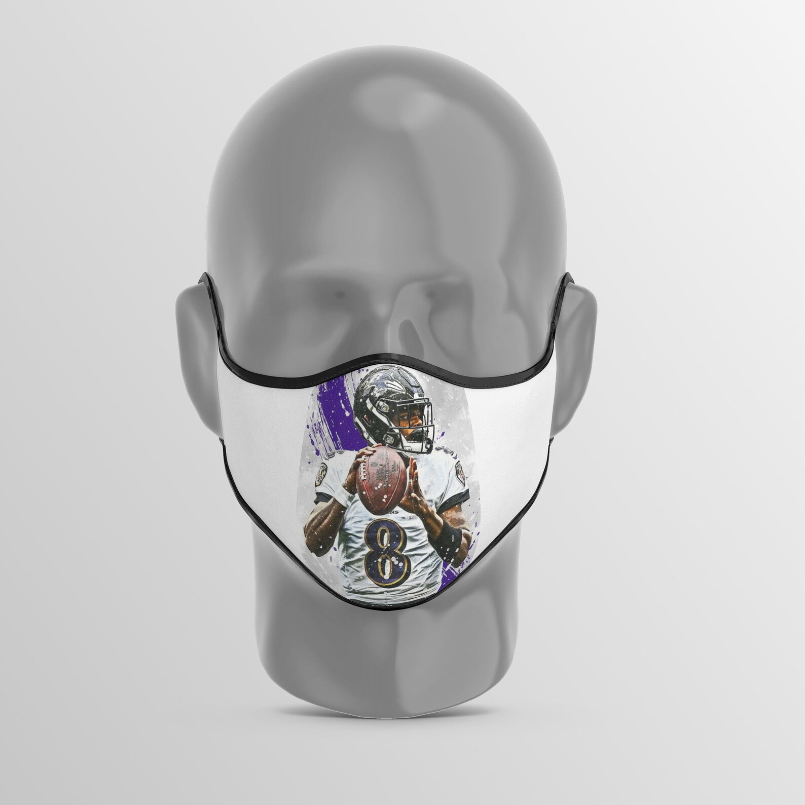Lamar Jackson Face Mask / NFL Quarterback face mask / Etsy