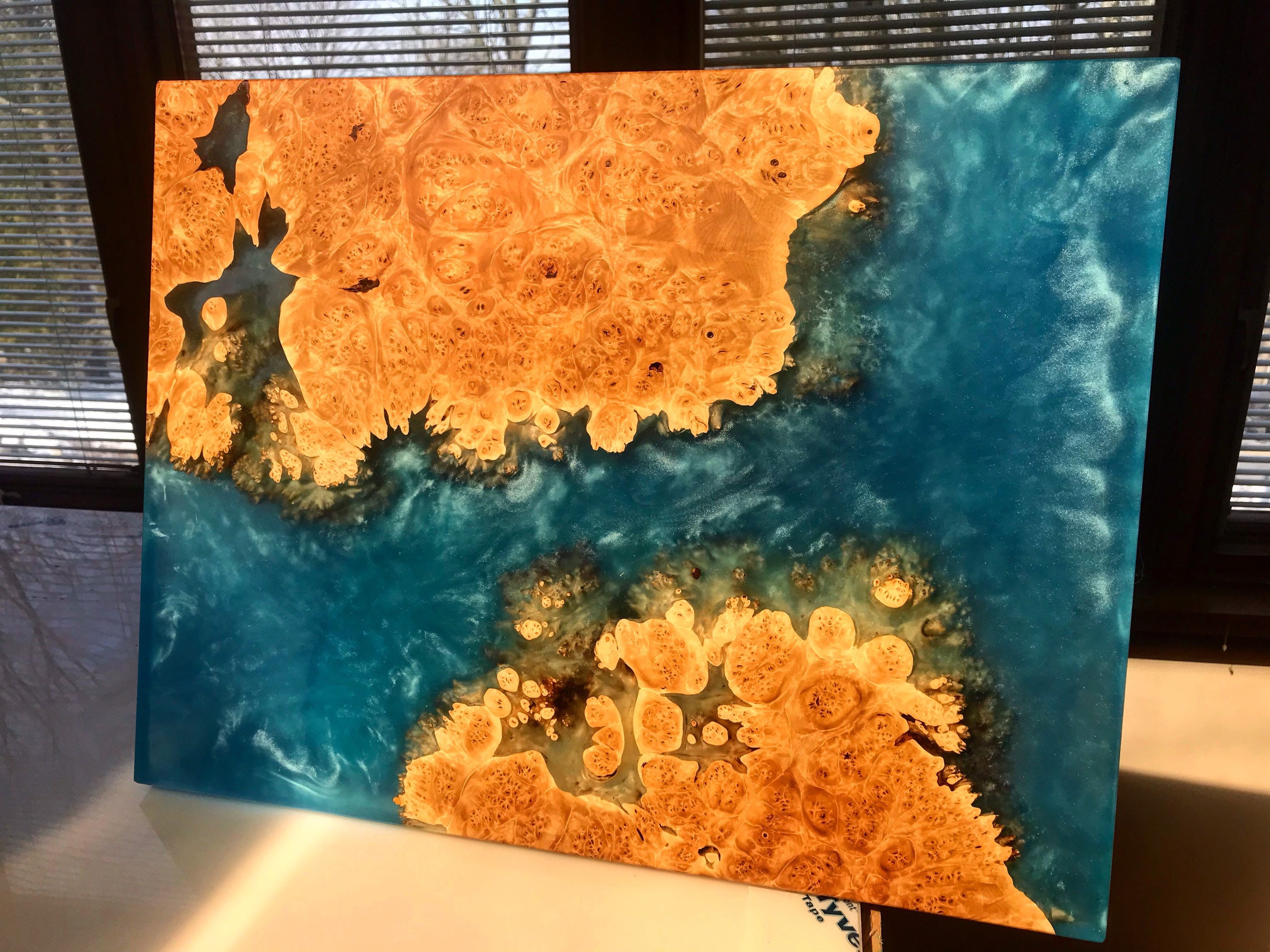 Maple Burl/Epoxy Wall Art Etsy