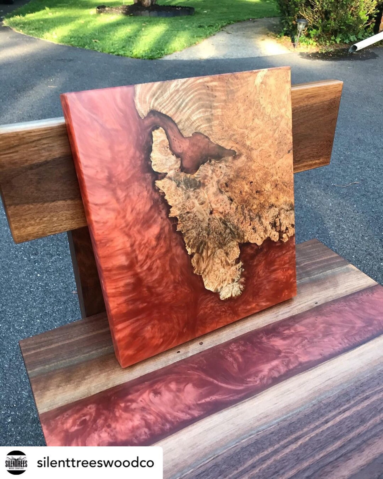 Maple Burl/Epoxy Wall Art Etsy