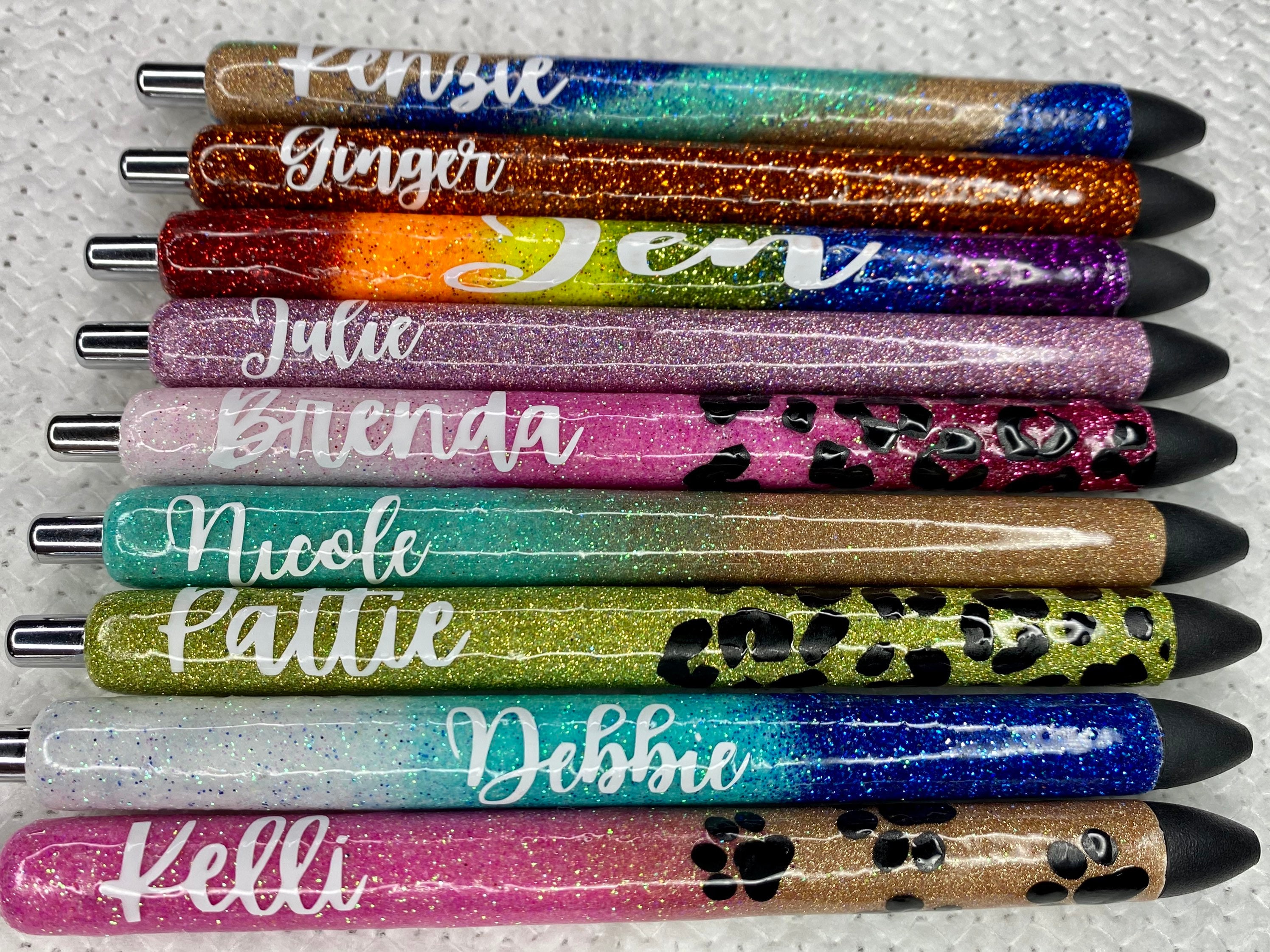 Custom Gel Pens Custom Pen Glitter Pen-glitter Gel Pen | Etsy