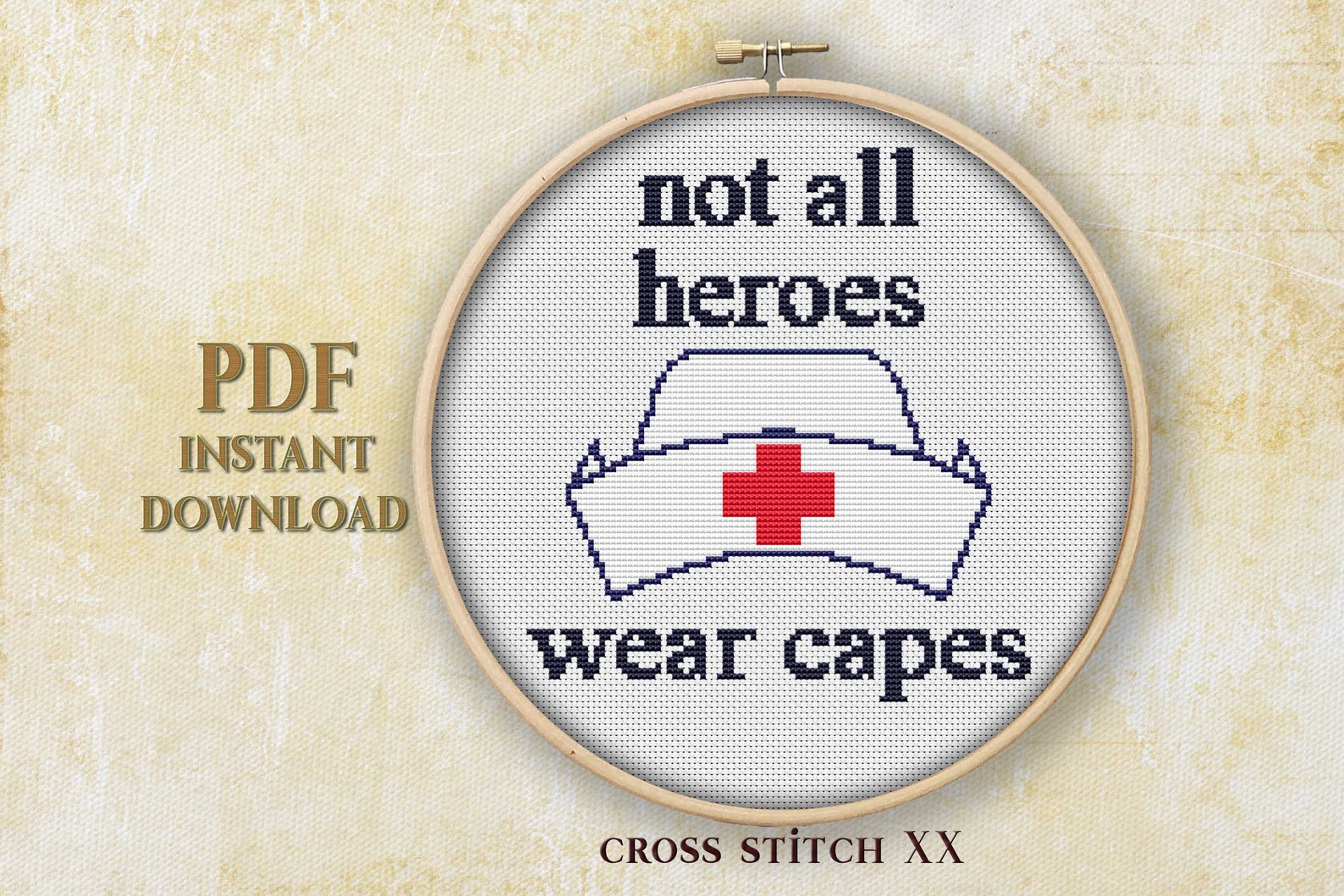 Nurse cross stitch pattern PDF Etsy