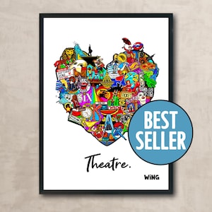 Theatre Print. PRINTABLE DIGITAL DOWNLOAD. Musical Theatre Shows. Theatre Lover Gift Ideas. Theatre Artwork. Wall Art. Gifts For Actor.