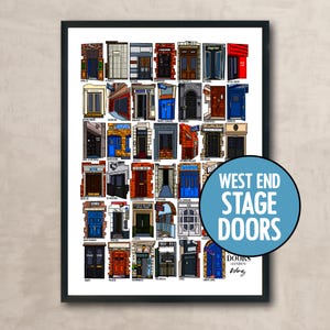 Stage Doors Theatre Print. PRINTABLE DIGITAL DOWNLOAD. Musical Theatre Shows. Theatre Gift Ideas. Theatre Artwork. Gifts For Actor.