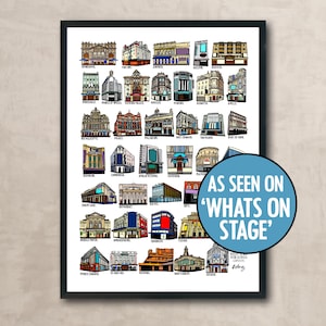 Westend Theatre Print. PRINTABLE DIGITAL DOWNLOAD. Musical Theatre Shows. Theatre Gift Ideas. Theatre Artwork. Gifts For Actor.