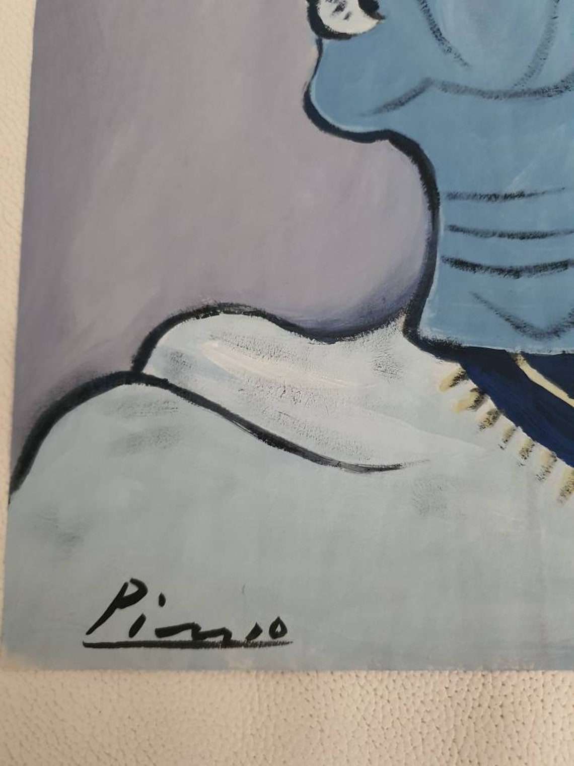 Pablo Picasso Woman with yellow hat 1962 stamped signed Etsy