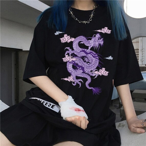 Dragon Fury Graphic T Shirt Street-wear Anime Manga T | Etsy