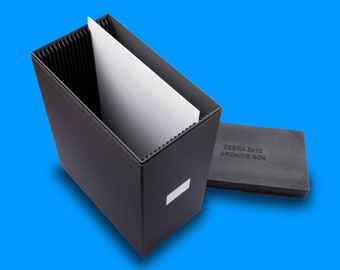 Zebra 8 x 10 PlateSafe - archief- en opbergdoos voor natte of droge platen/ferrotypes, natte platen, droge platen, ambrotypes, collodium, tintypes...