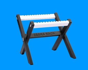 Zebra Rack per 12 lastre asciutte / lastre umide / ferrotipi / ambrotipi / fotografia di grande formato / bianco e nero