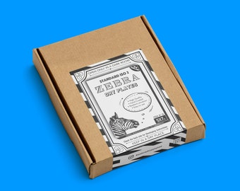 Zebra-standaard 5 x 7 droge platen / 10 handgecoate zilveren gelatineglasplaten, ASA 2 / fotografie op groot formaat / zwart-wit
