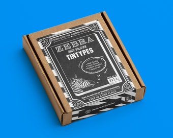 NEW Zebra 9x12 Dry Plate Tintypes / 10 Hand Coated DIRECT POSITIVE Plates / Ferrotypes / Large Format Photography / Black and White