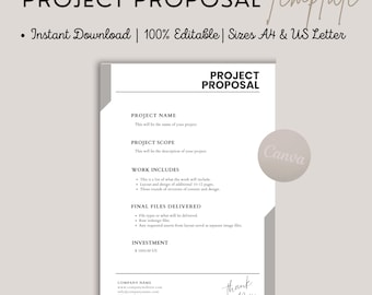 Minimal Proposal Template | Professional Proposal | Estimate Template | Simple Proposal |Business Proposal | Project Proposal